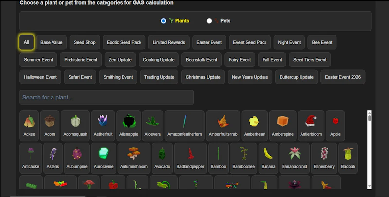 Garden Horizons Calculator screenshot 1