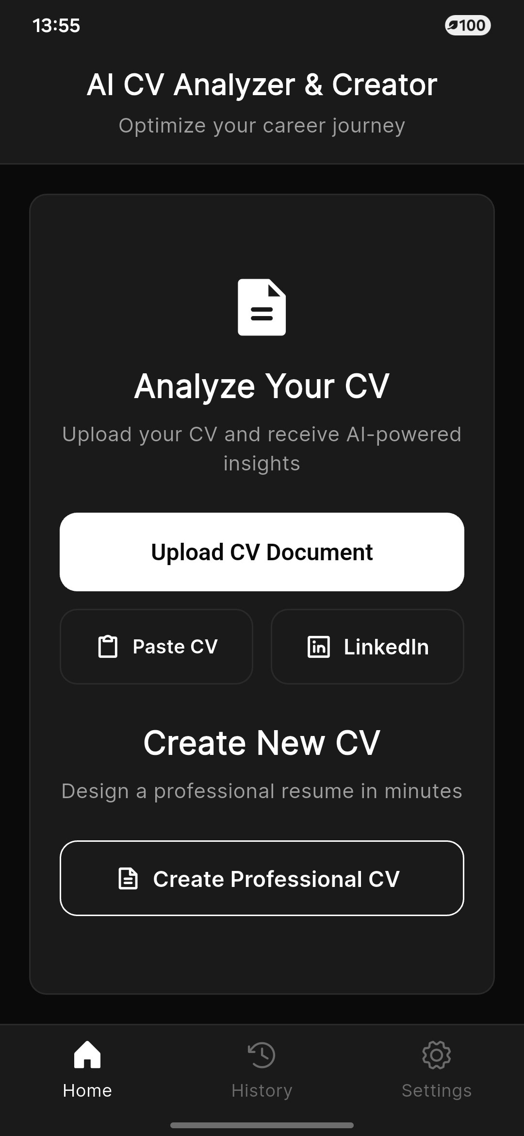 AI CV Analyzer - Main product screenshot demonstrating key features and user interface