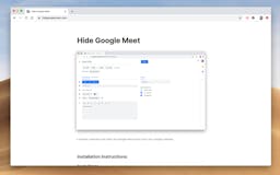 Hide Google Meet media 1