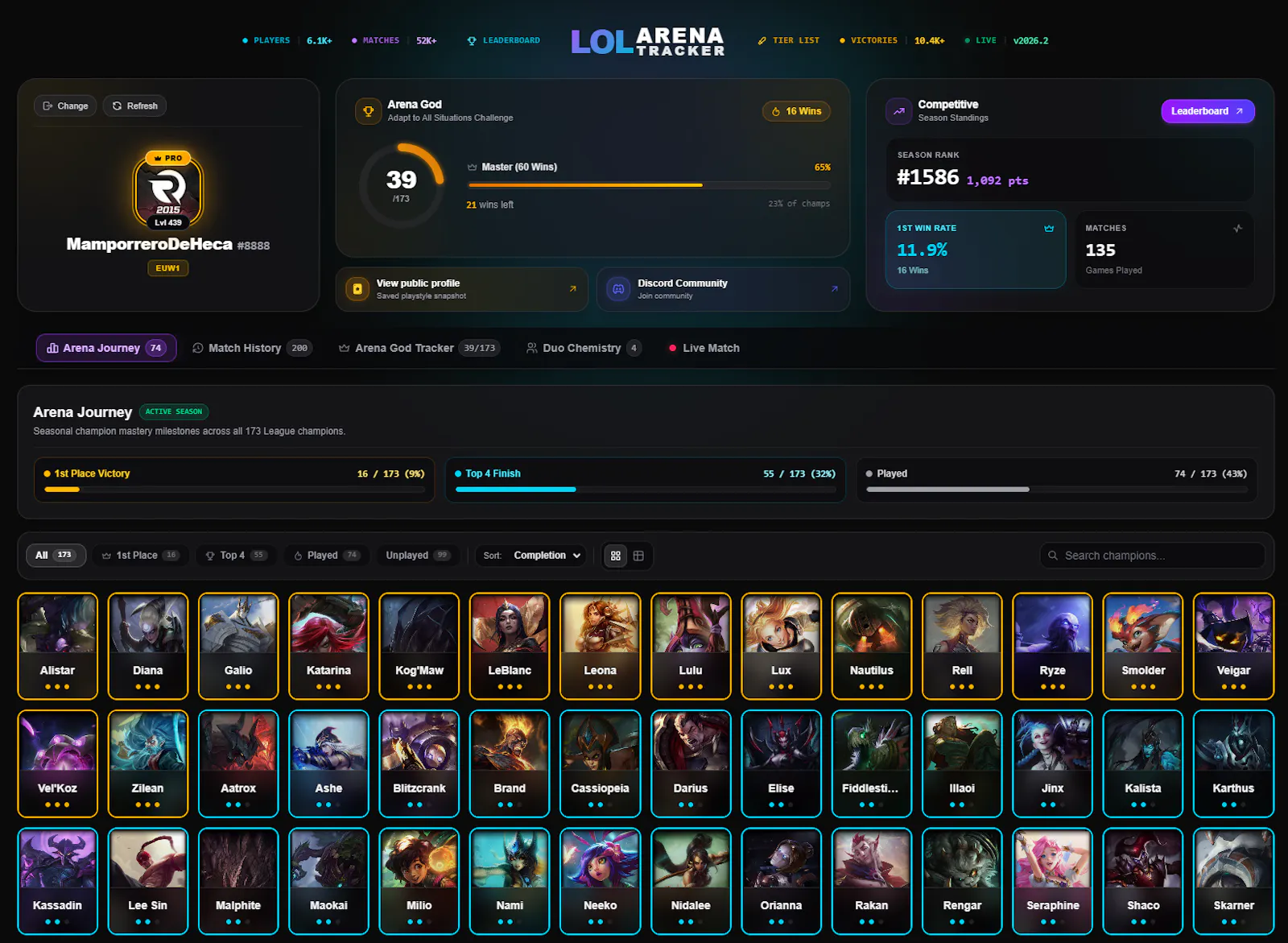 LoL Arena Tracker screenshot 2