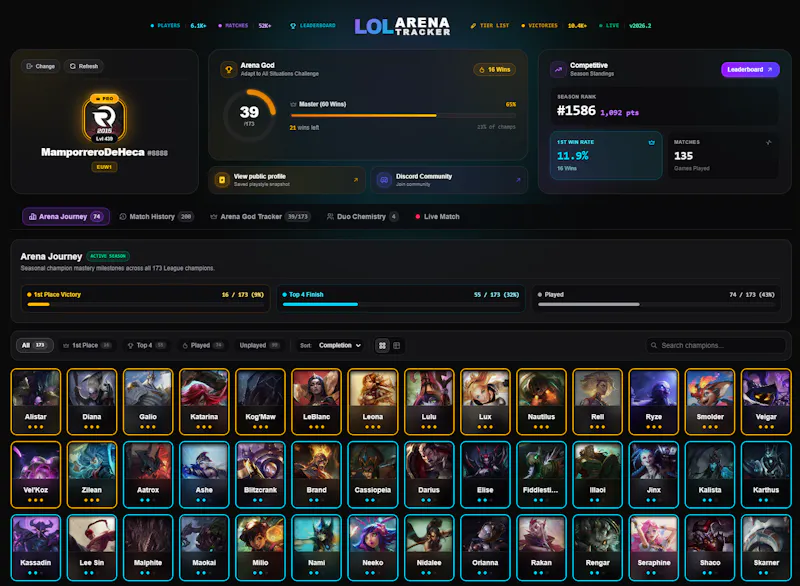 LoL Arena Tracker screenshot 2