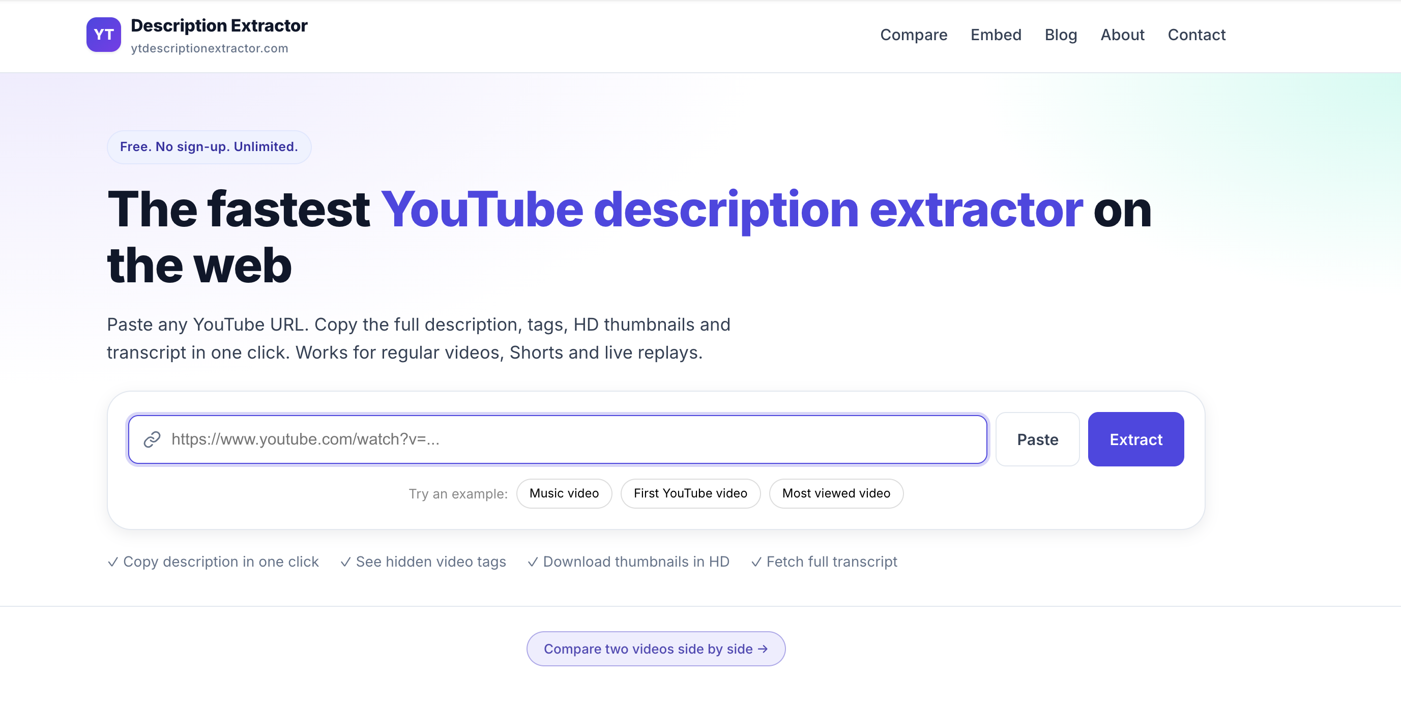 YT Description Extractor gallery image