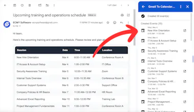 Gmail To Calendar AI gallery image