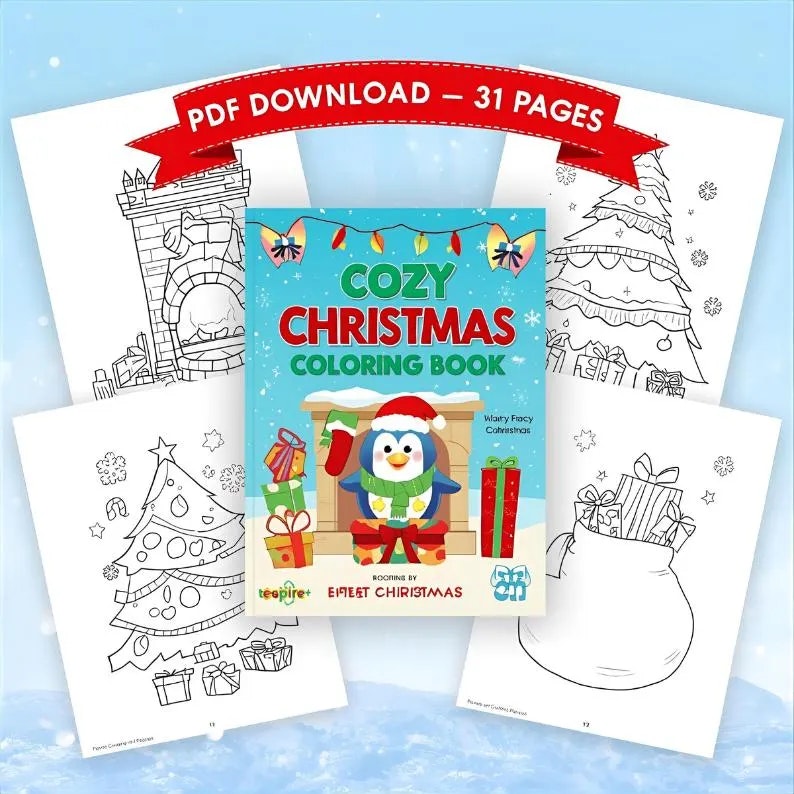 Lovely Cute Christmas Coloring,Cozy Kids logo