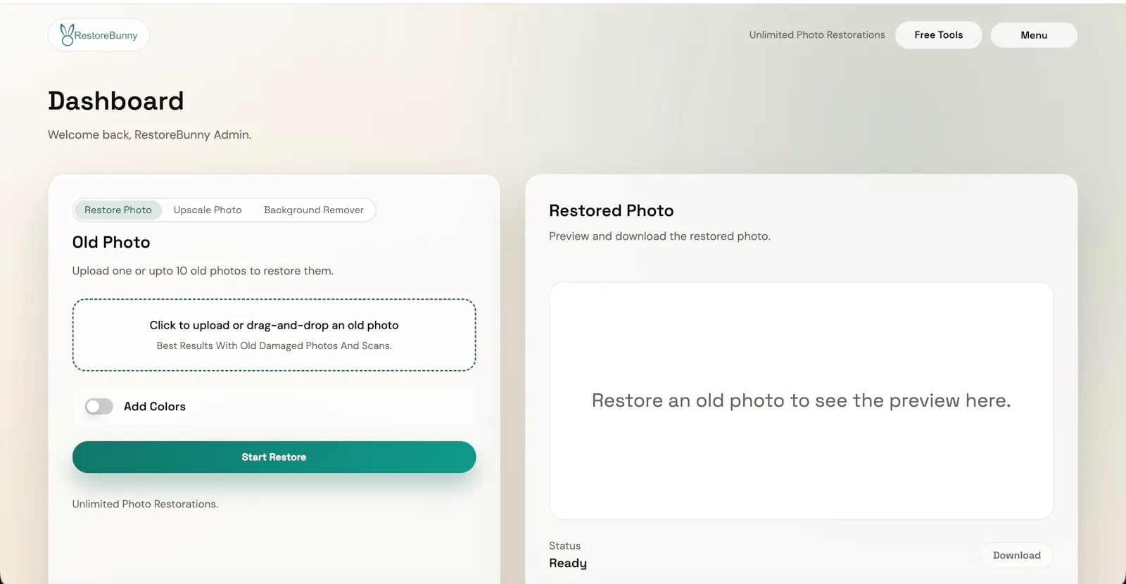 Restorebunny screenshot 2