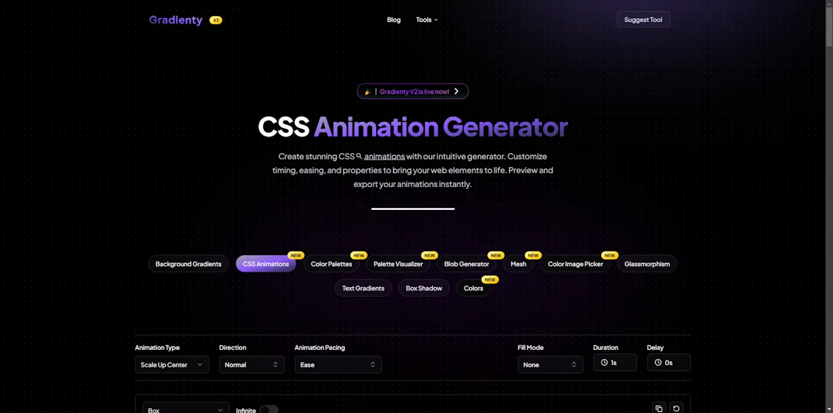Gradienty - CSS Animation Generator