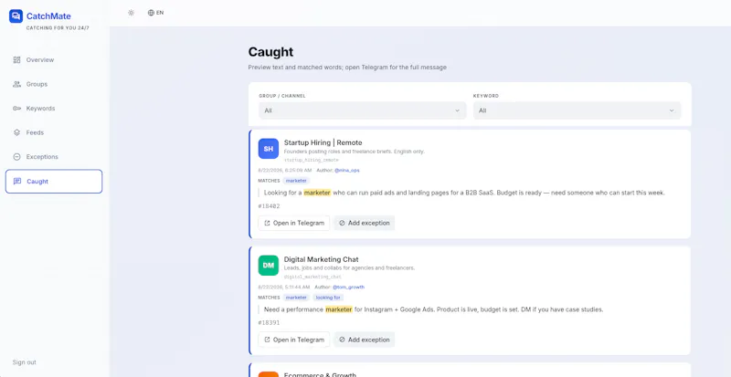 CatchMate screenshot 2