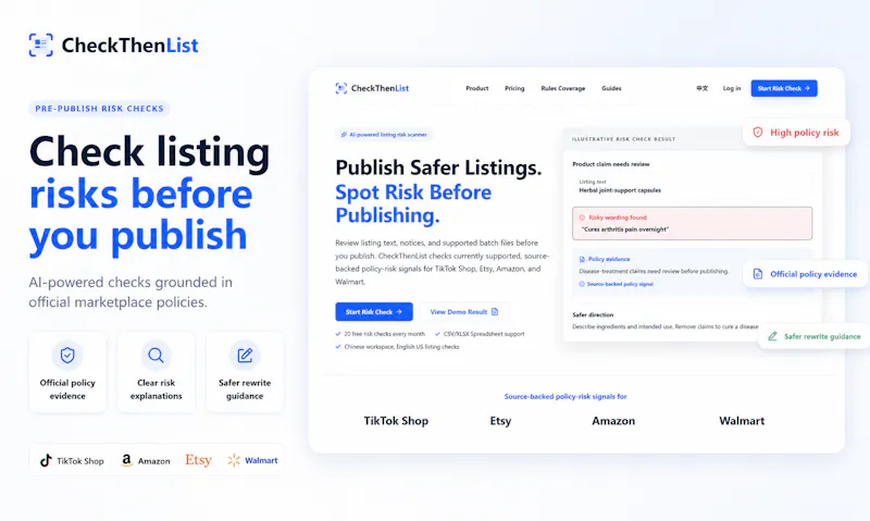 CheckThenList screenshot 2