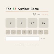 The 67 Number Game — Daily Math Puzzle gallery image