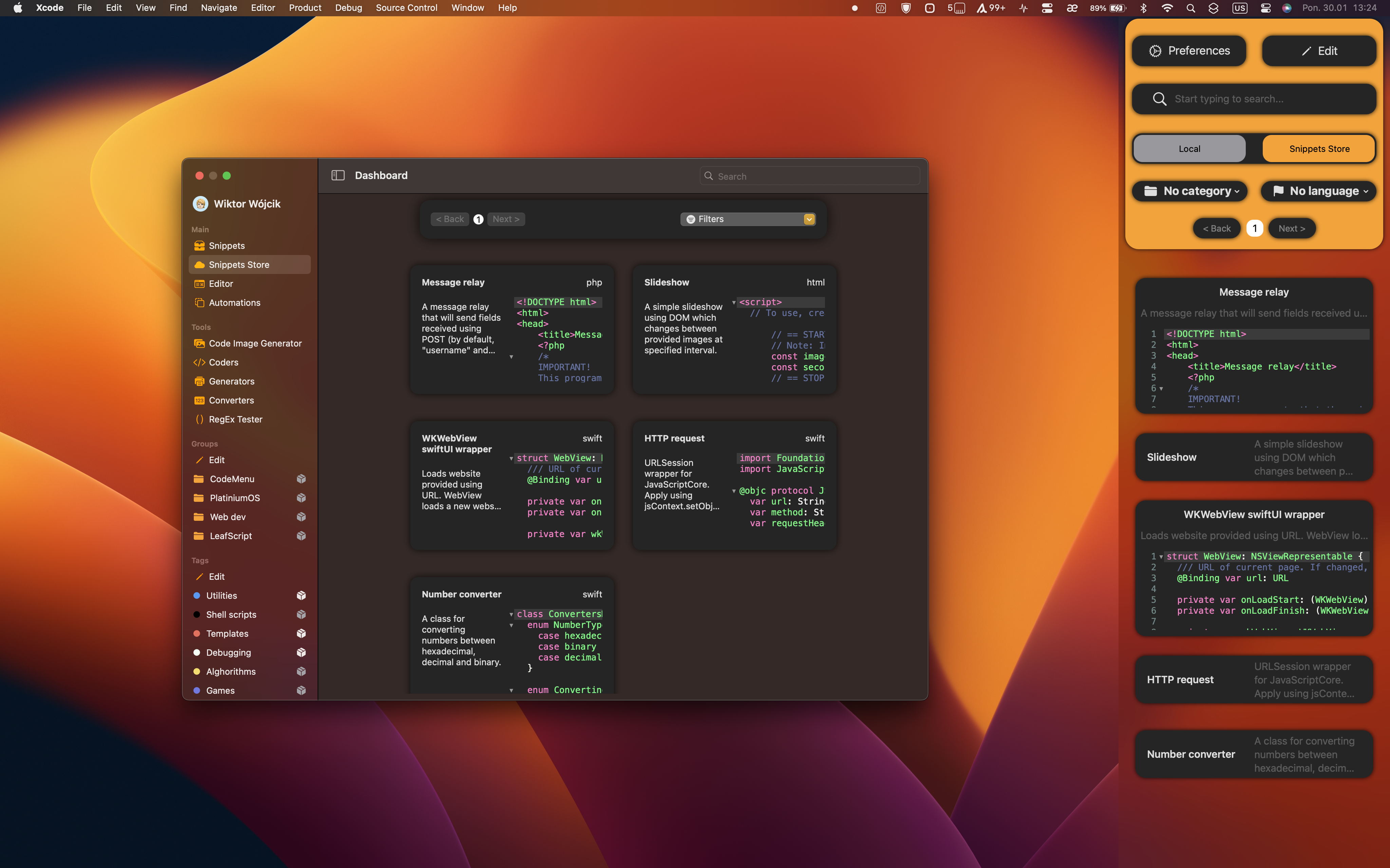 Codemenu Beta - Snippets manager met veel handige programmeerfuncties. media 3
