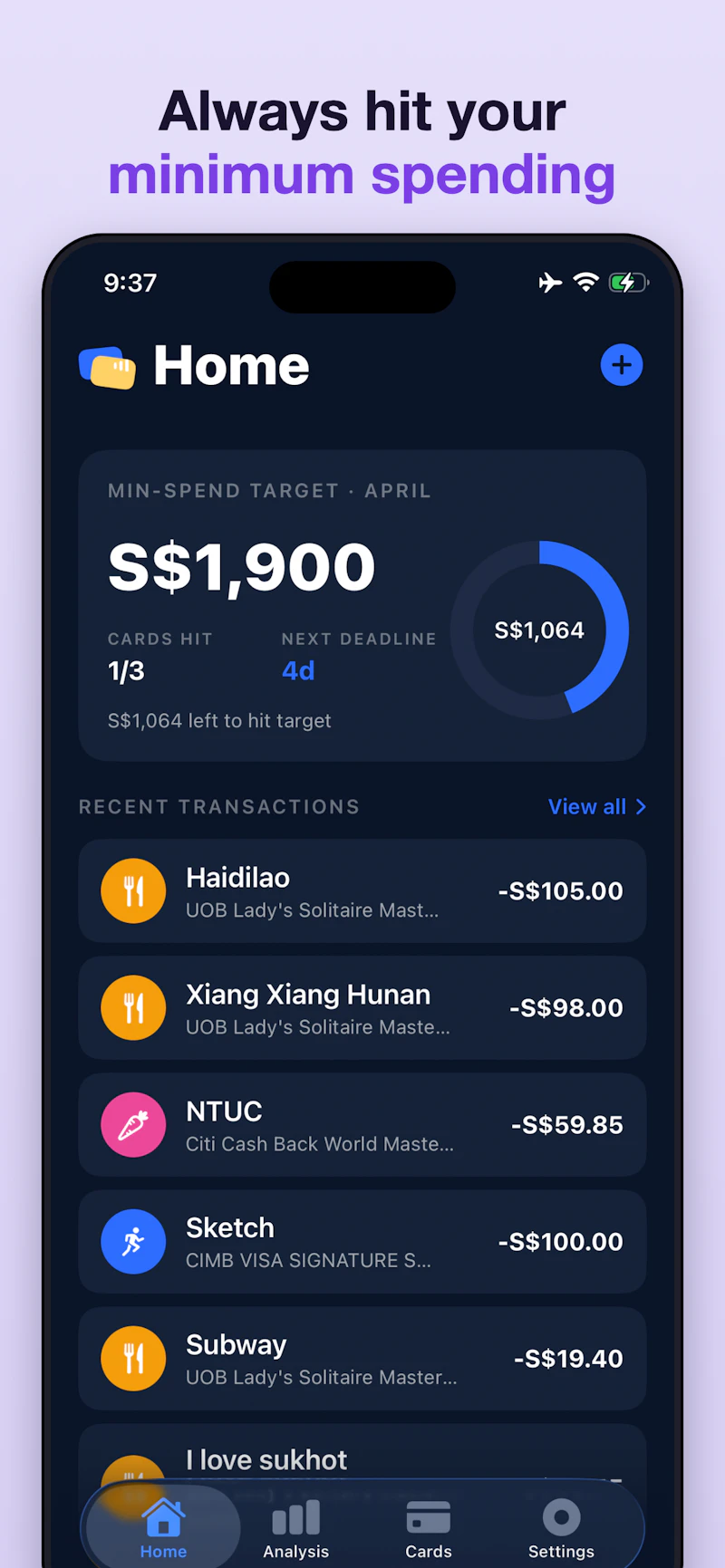 CardPulse screenshot 1