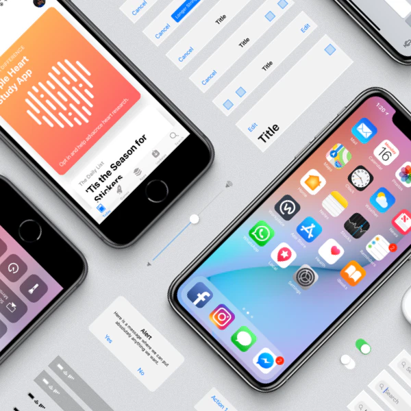 Facebook iOS 11 GUI for Origami, Sketch, and Photoshop