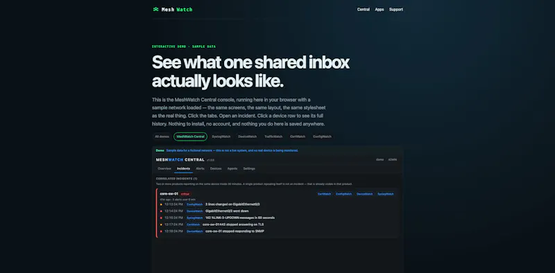MeshWatch Central screenshot 2
