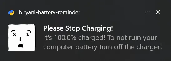 Biryani Battery Reminder gallery image