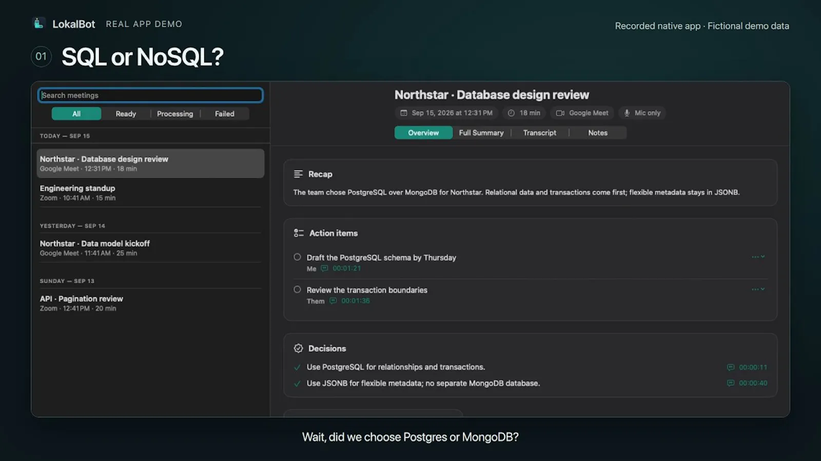 LokalBot screenshot 1 (video preview)