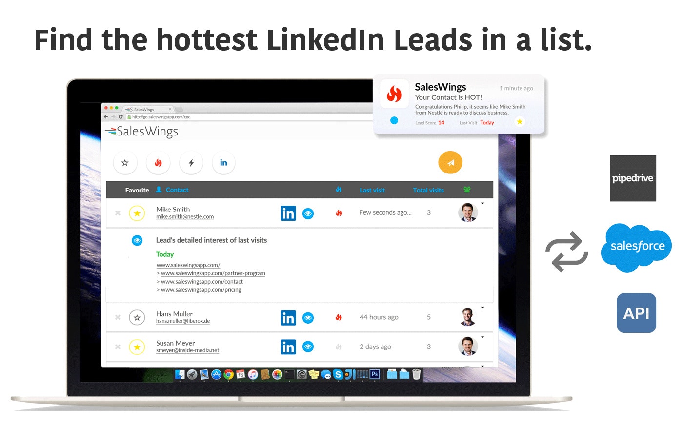 LinkedIn Message Tracking by SalesWings gallery image