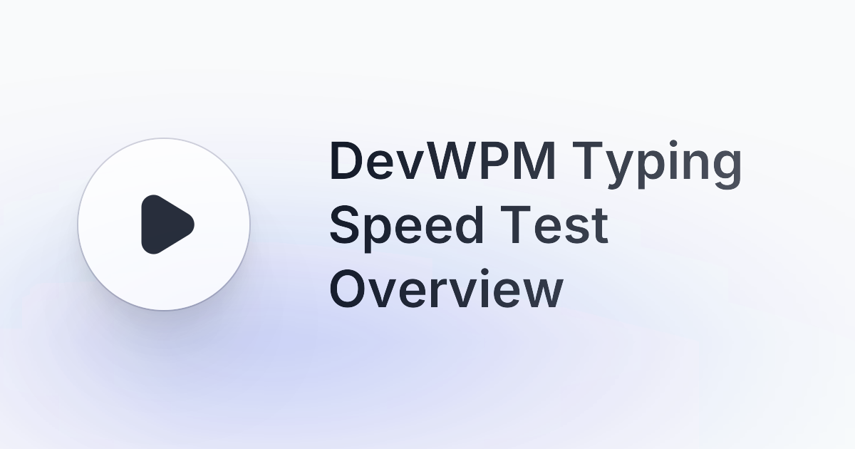 DevWPM —Typing Speed Test for Developers gallery image