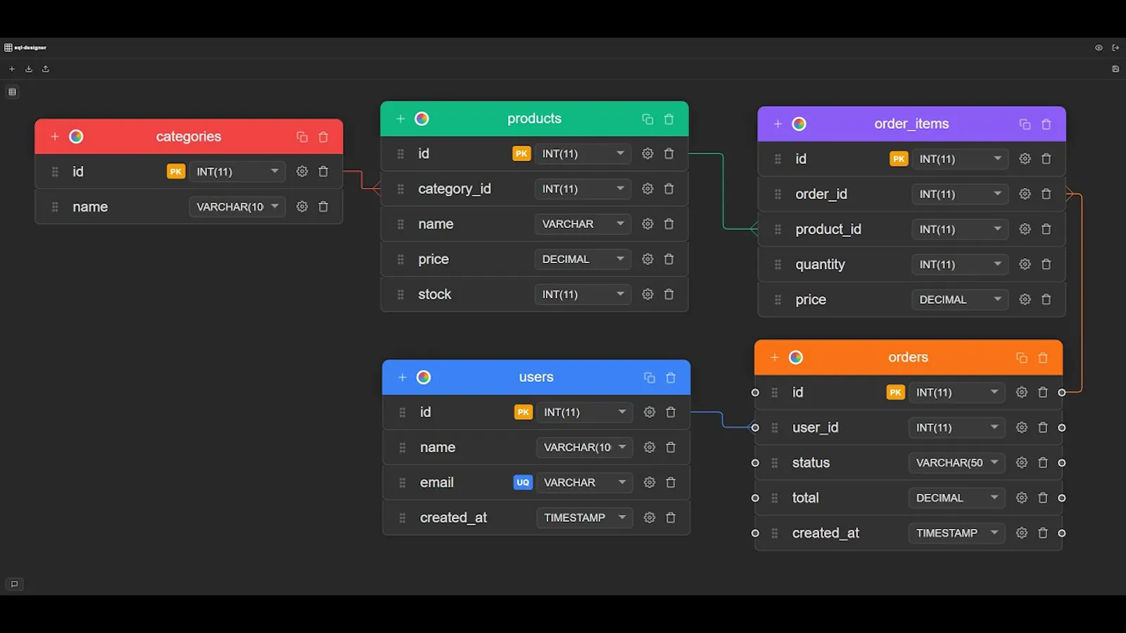 SQL Designer screenshot 1 (video preview)