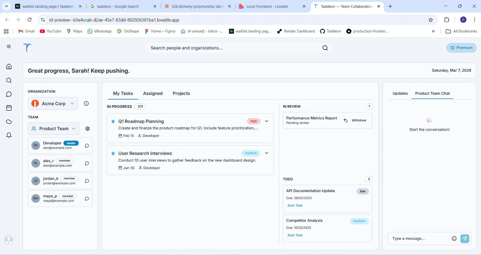 Taskleon screenshot 1