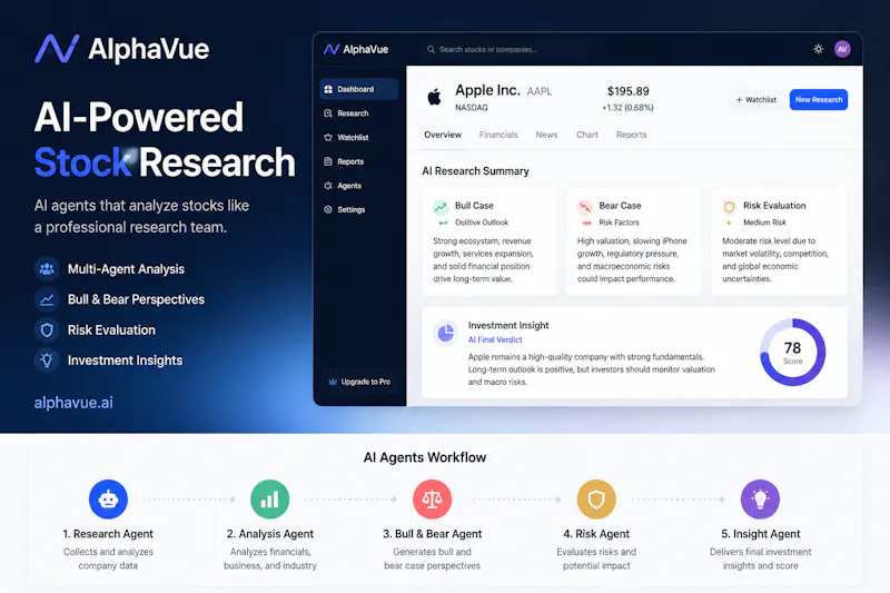 AlphaVue AI Stock Research Agent screenshot 1