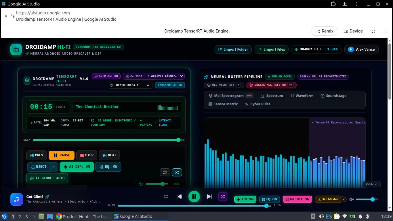 Media player with AI upscaling and more.