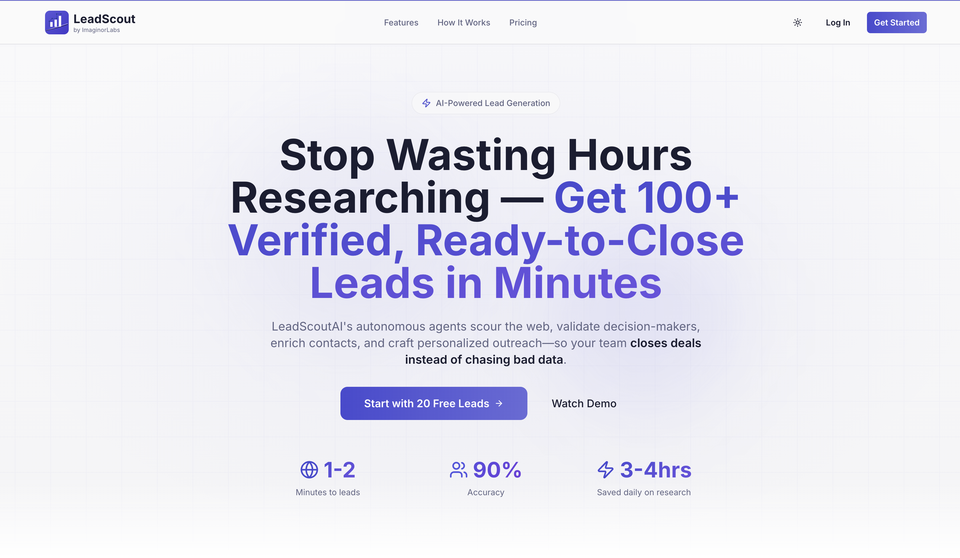 LeadScout AI by Imaginorlabs - Main product screenshot demonstrating key features and user interface