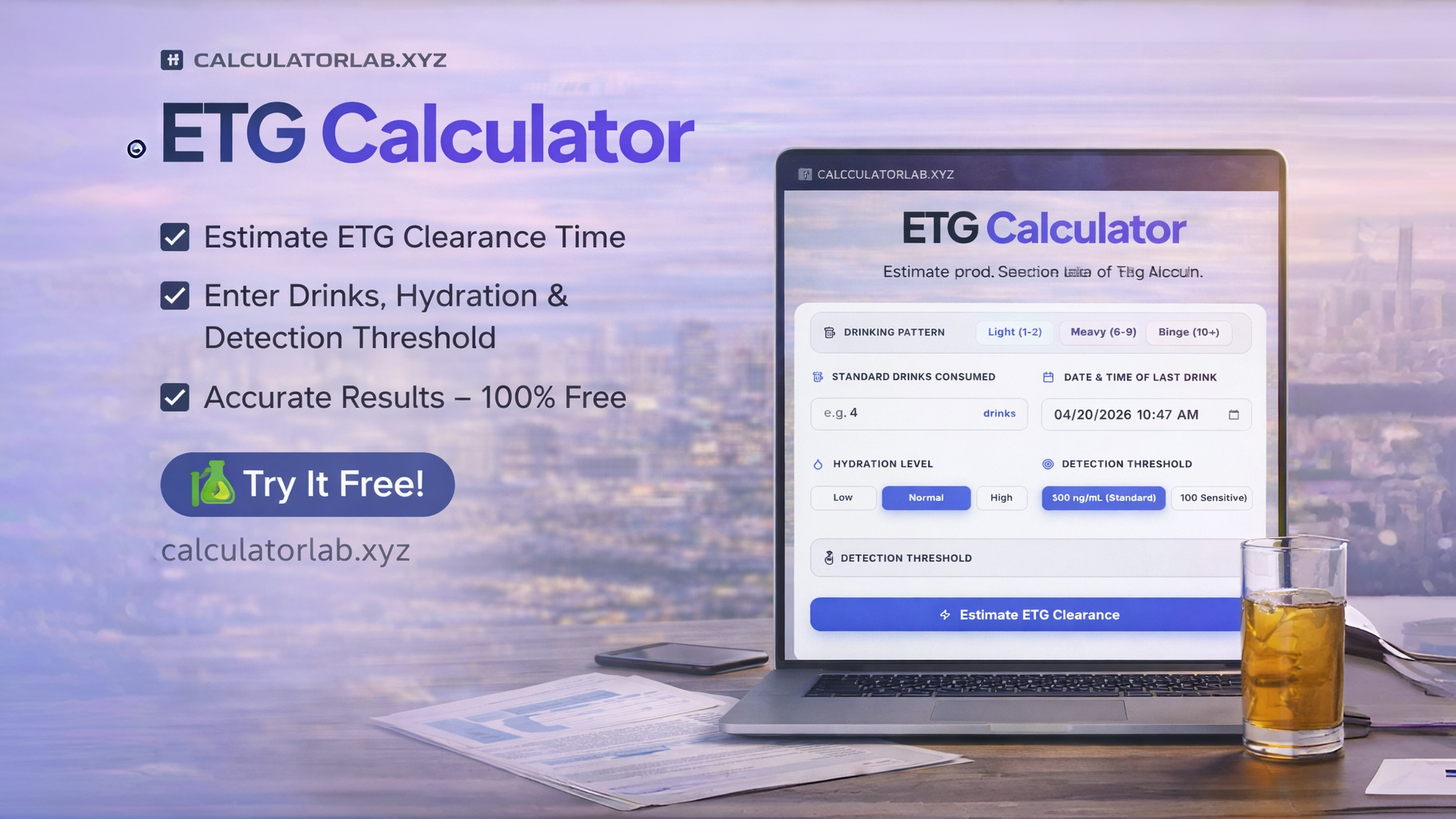 ETG Calculator (Alcohol Detection Tool) gallery image