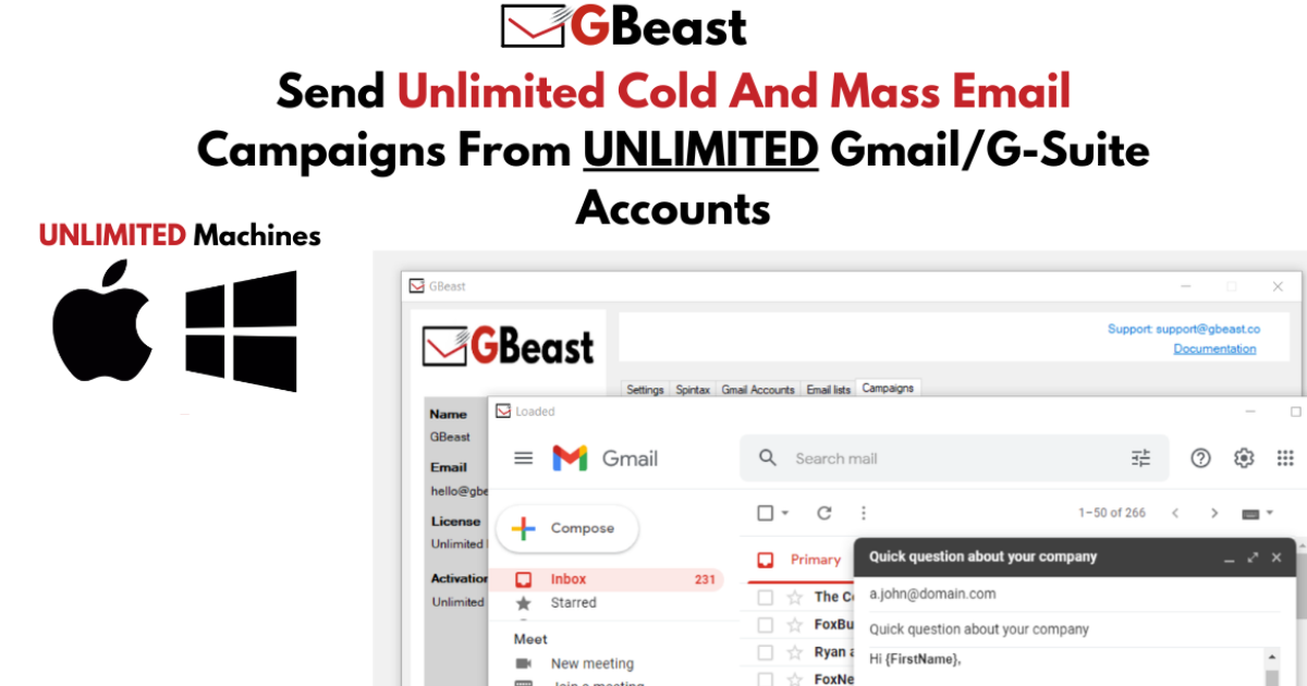 Ödenek - Sınırsız Gmail/G-Suite hesaplarından sınırsız e-posta gönderin medya 2