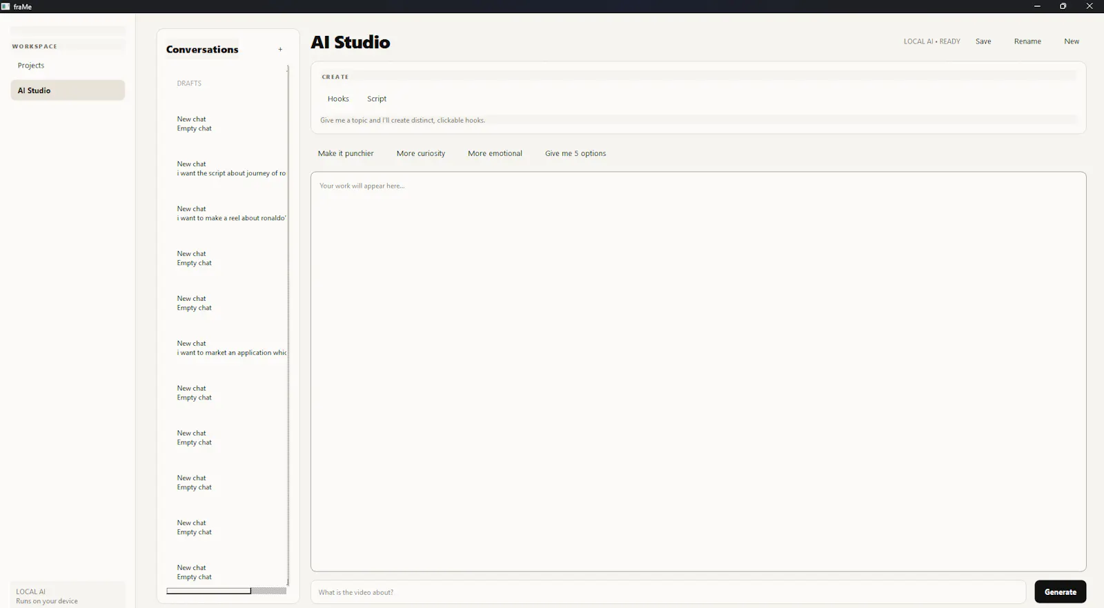 fraMe screenshot 2