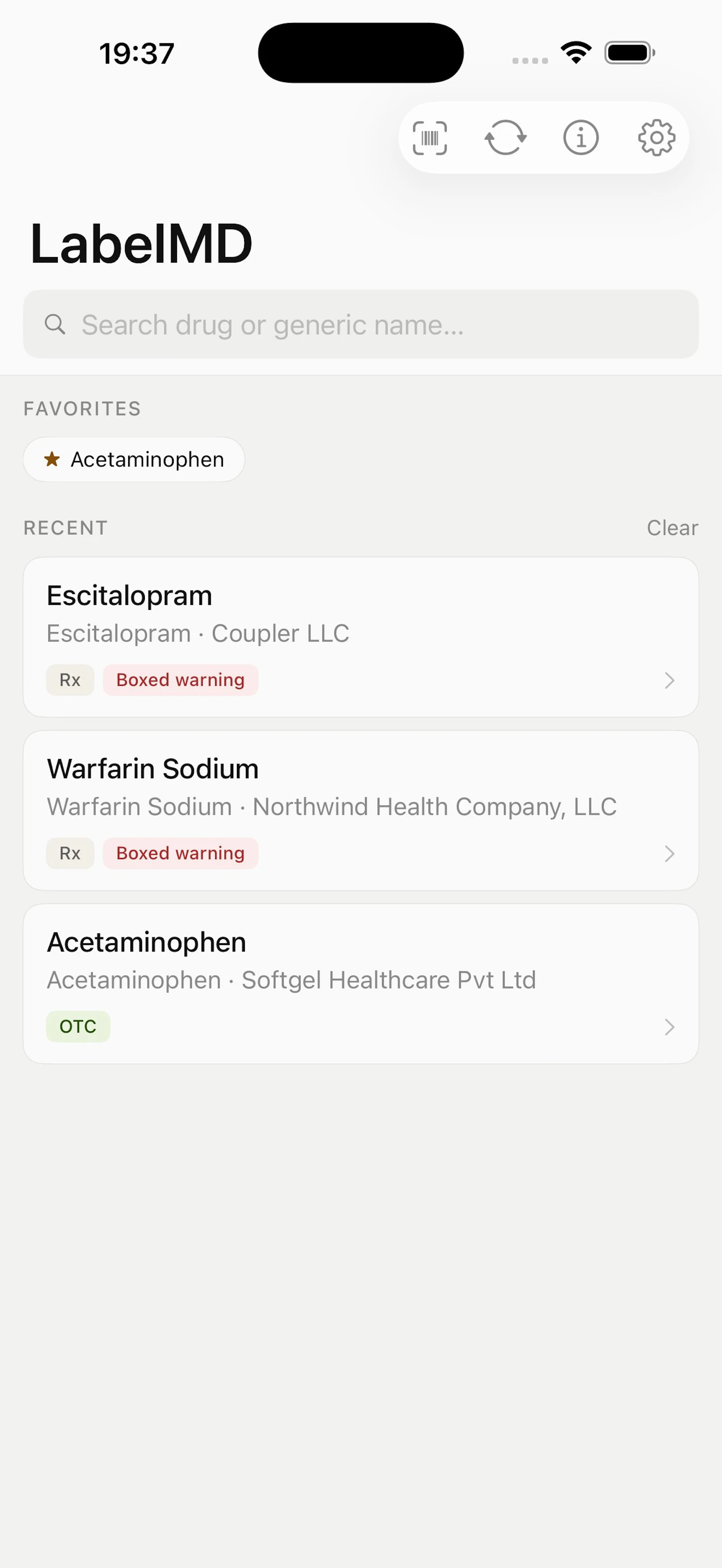 LabelMD — FDA Drug Labels Reference screenshot 2