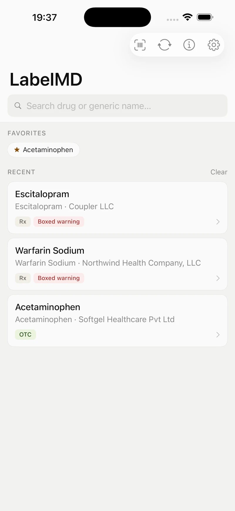 LabelMD — FDA Drug Labels Reference screenshot 2