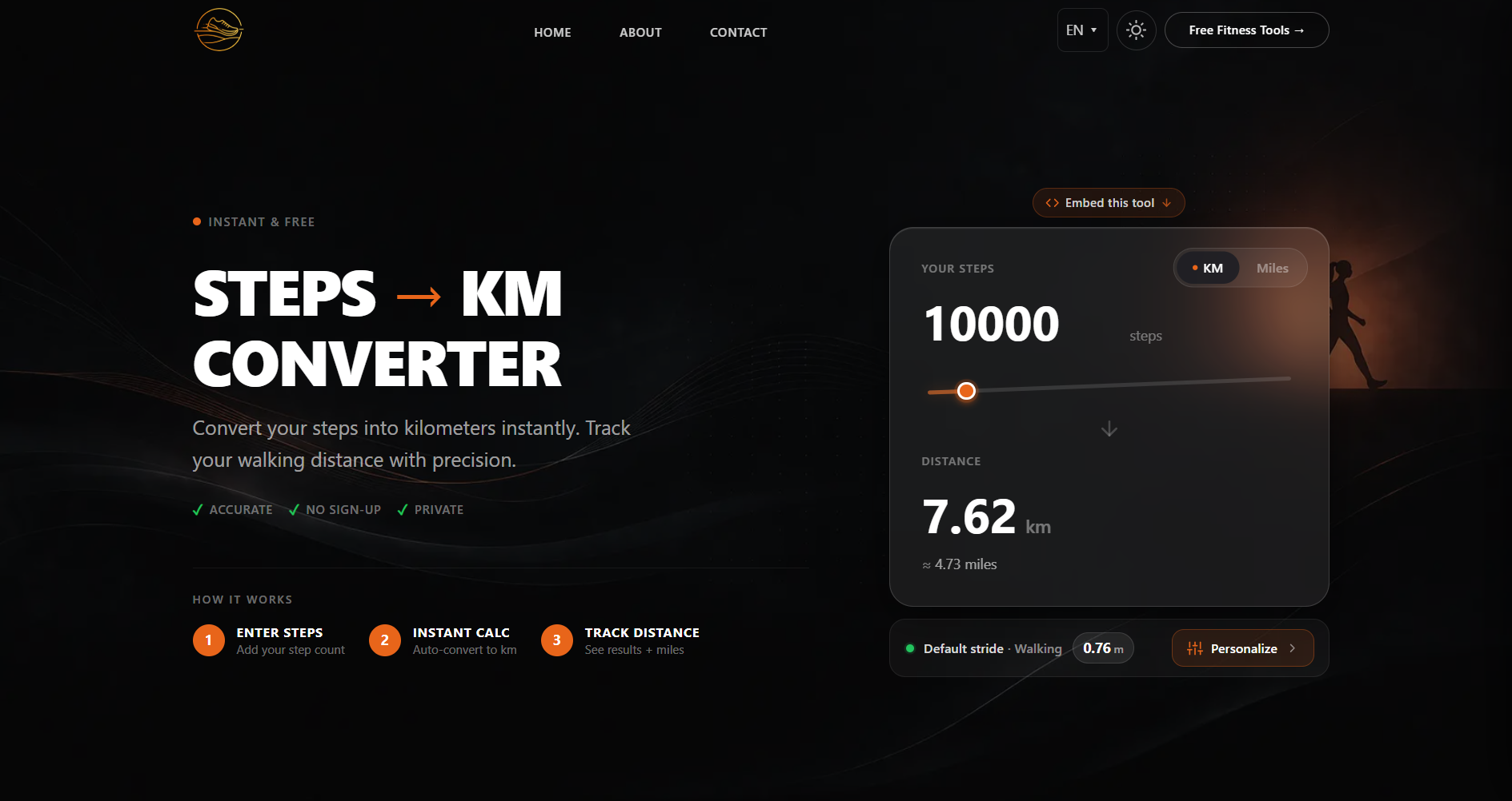 Steps To KM Converter gallery image