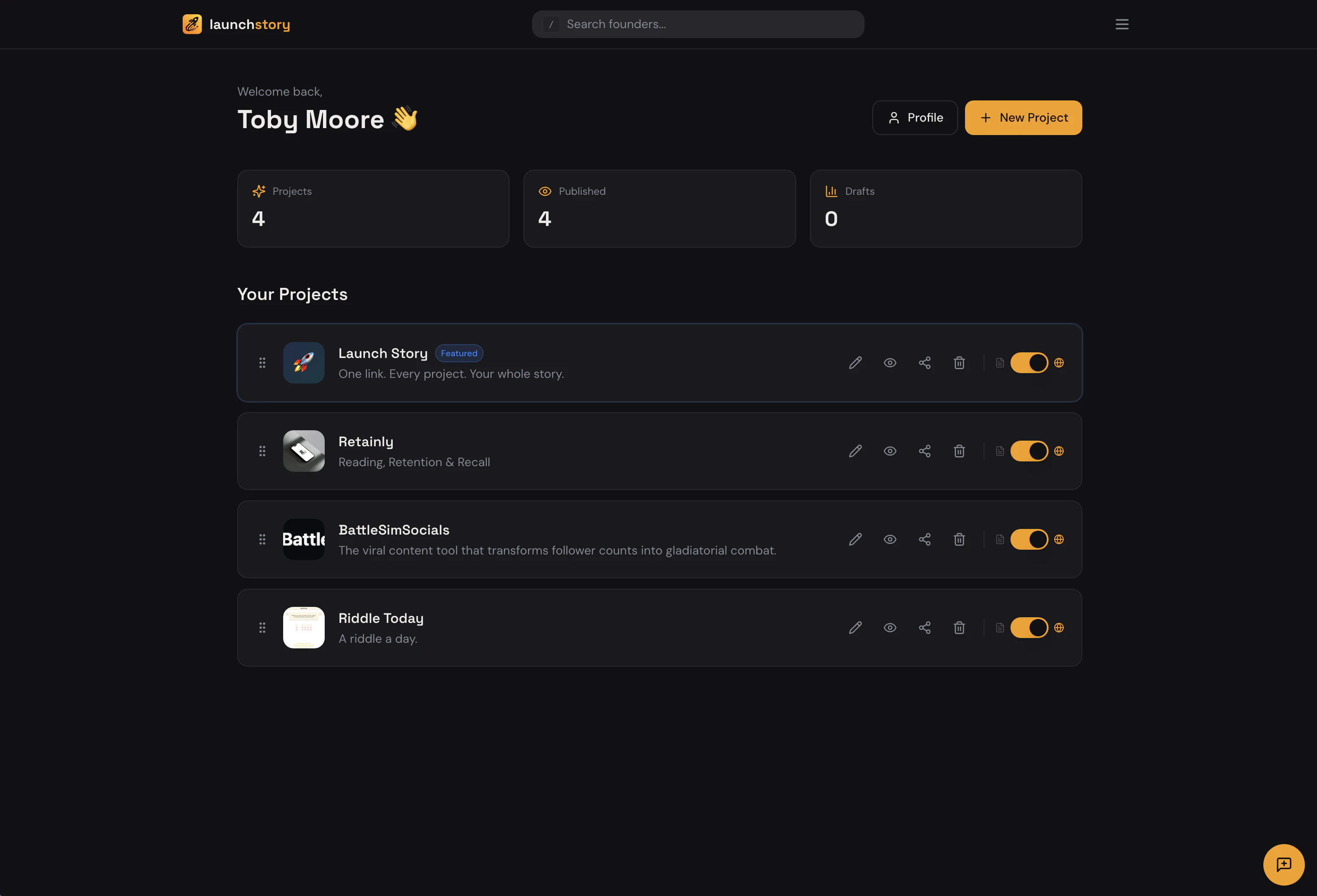 launchstory screenshot 3