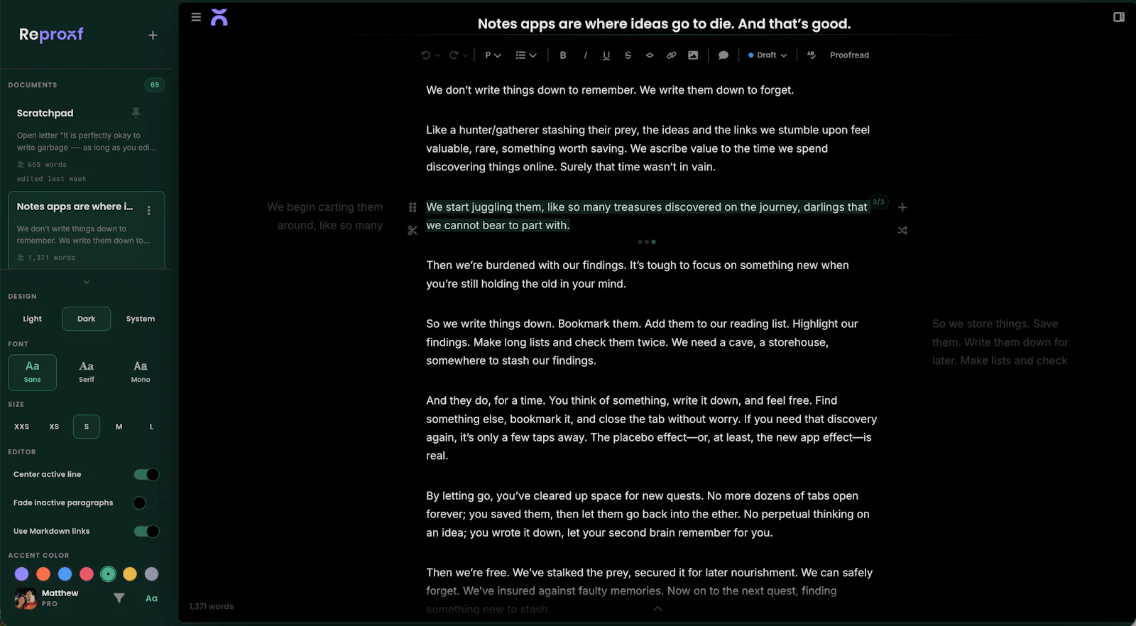 Reproof screenshot 5