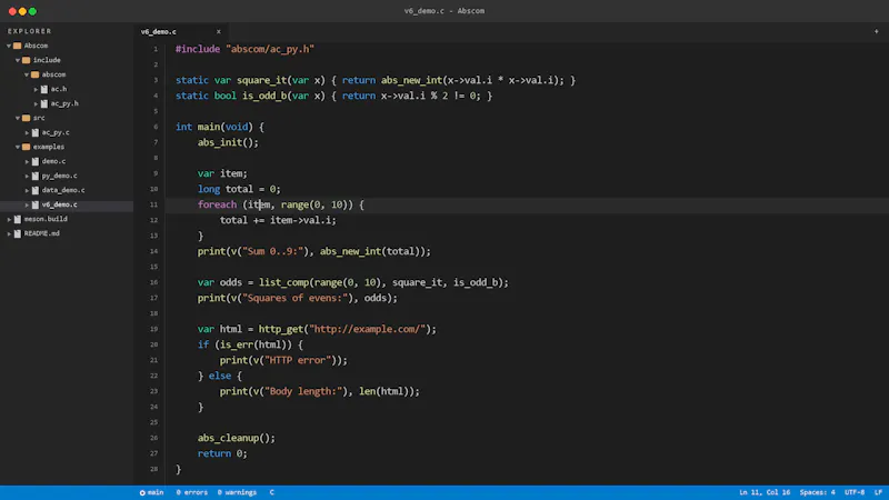 Abscom screenshot 3
