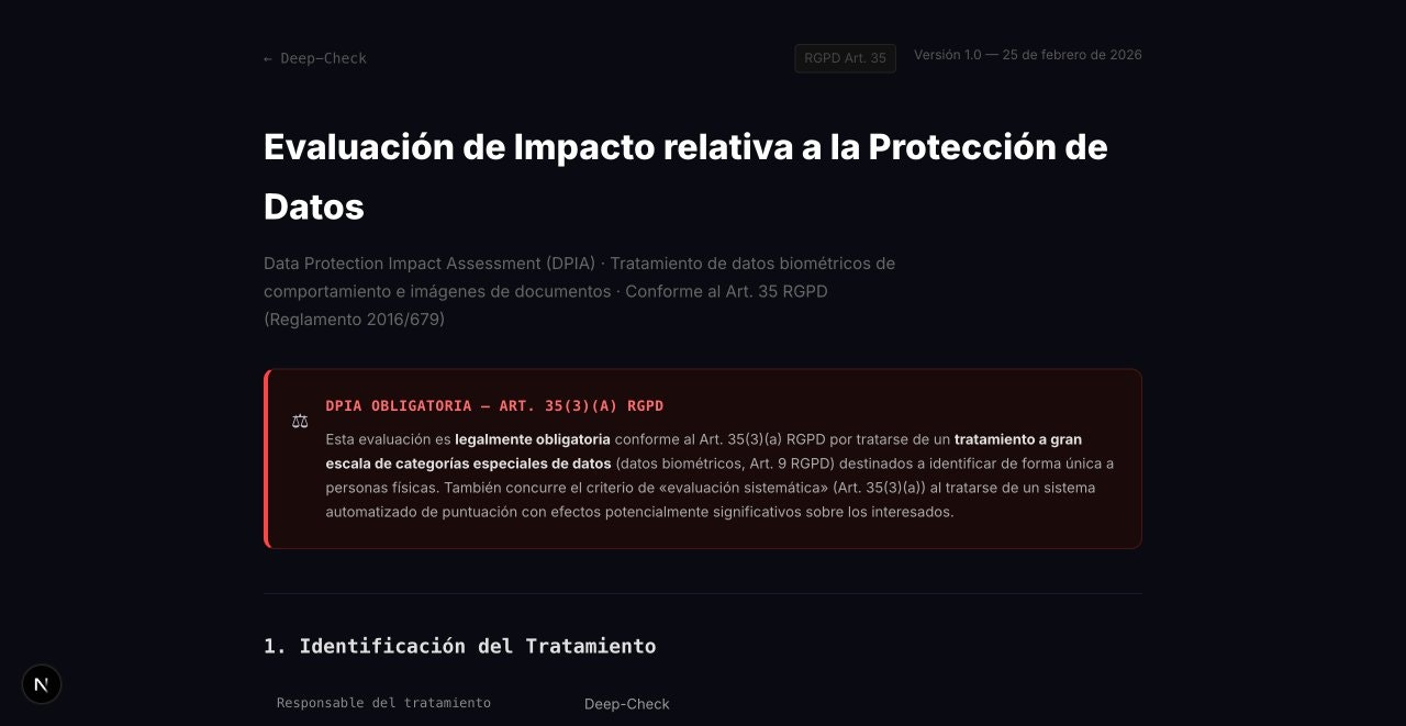 Deep-Check - Screenshot 4 showing product features and functionality