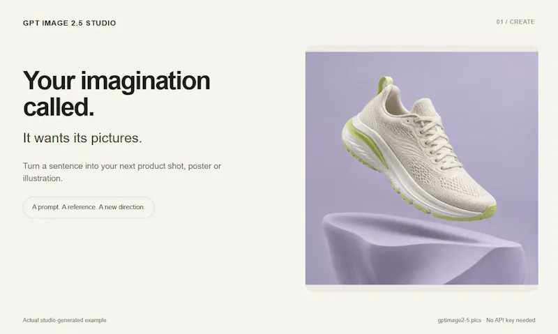 gpt image 2.5 generator studio screenshot 1