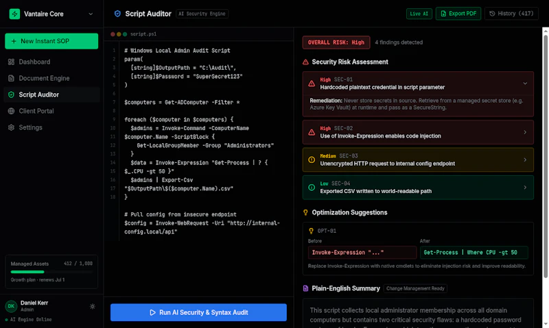 Vantaire Systems screenshot 4