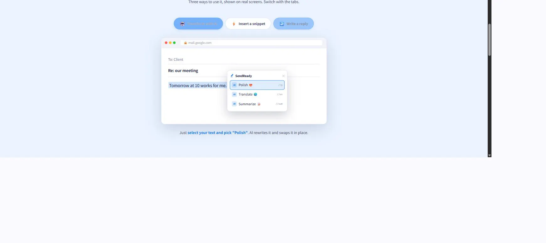 SendReady gallery image