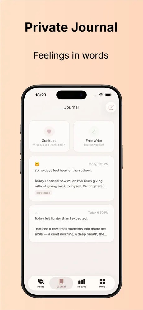 Serenia - Calm & Care - Screenshot 2 showing product features and functionality