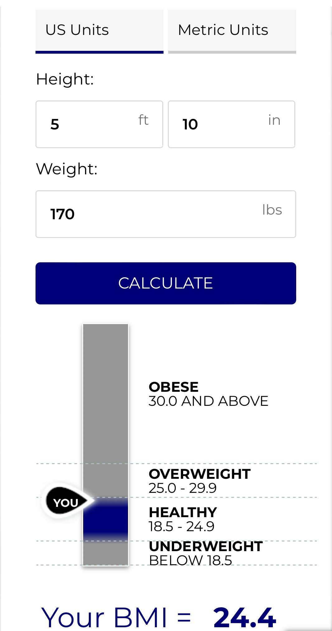 BMI -Taschenrechner