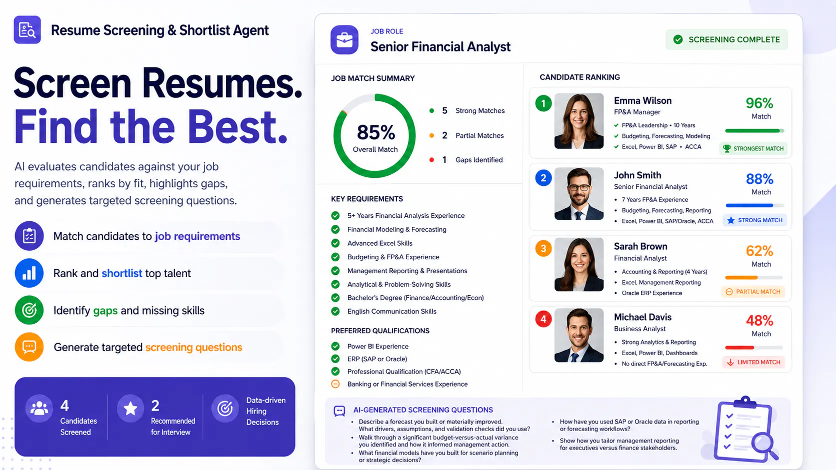Resume Screening & Shortlist Agent gallery image