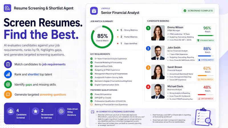 Resume Screening & Shortlist Agent screenshot 2