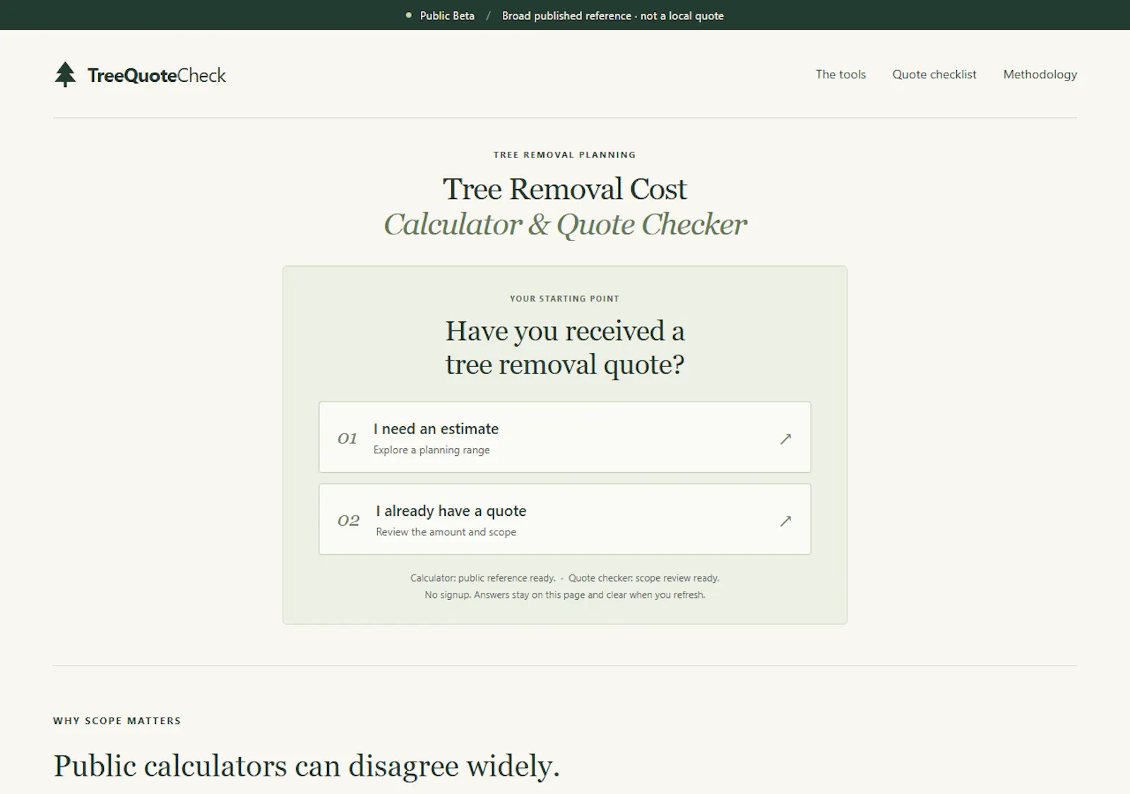 TreeQuoteCheck screenshot 1