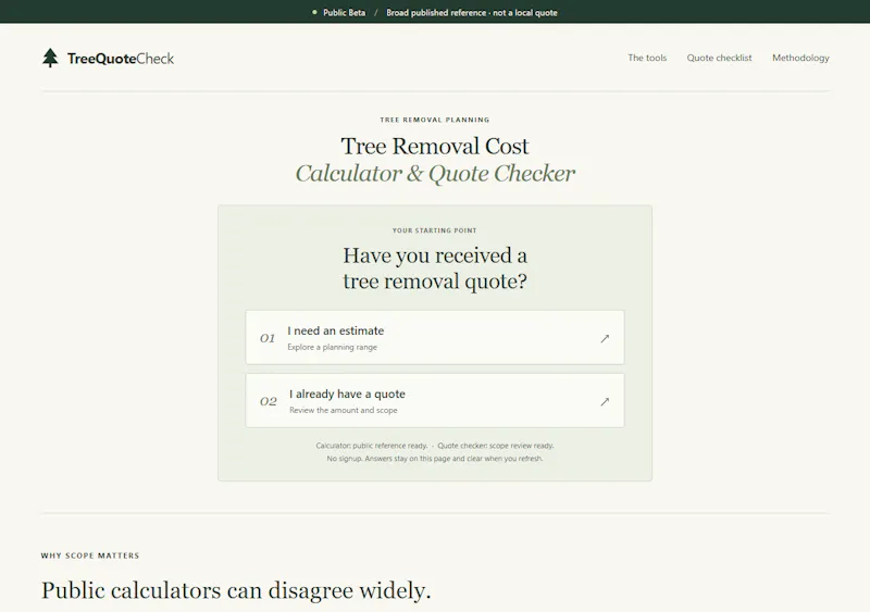 TreeQuoteCheck screenshot 1