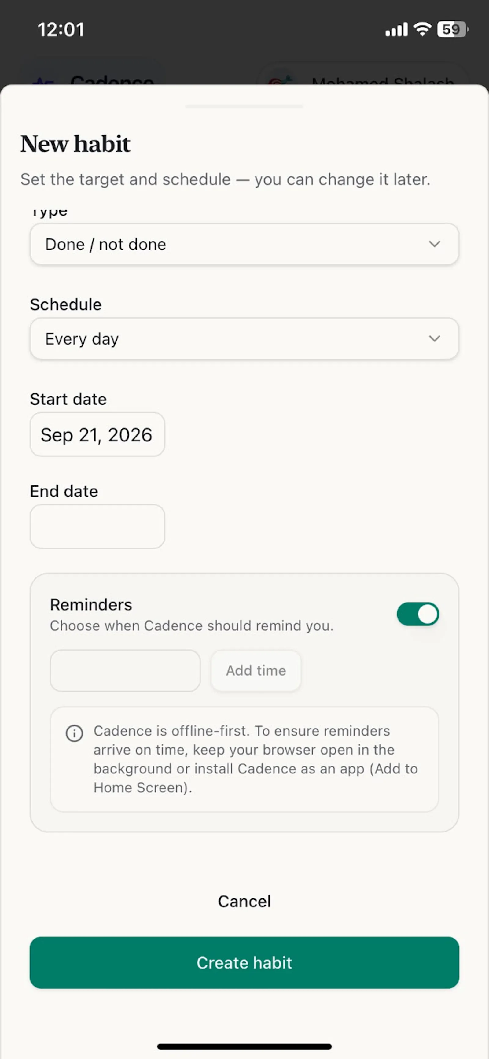 Cadence Habit Tracker screenshot 13