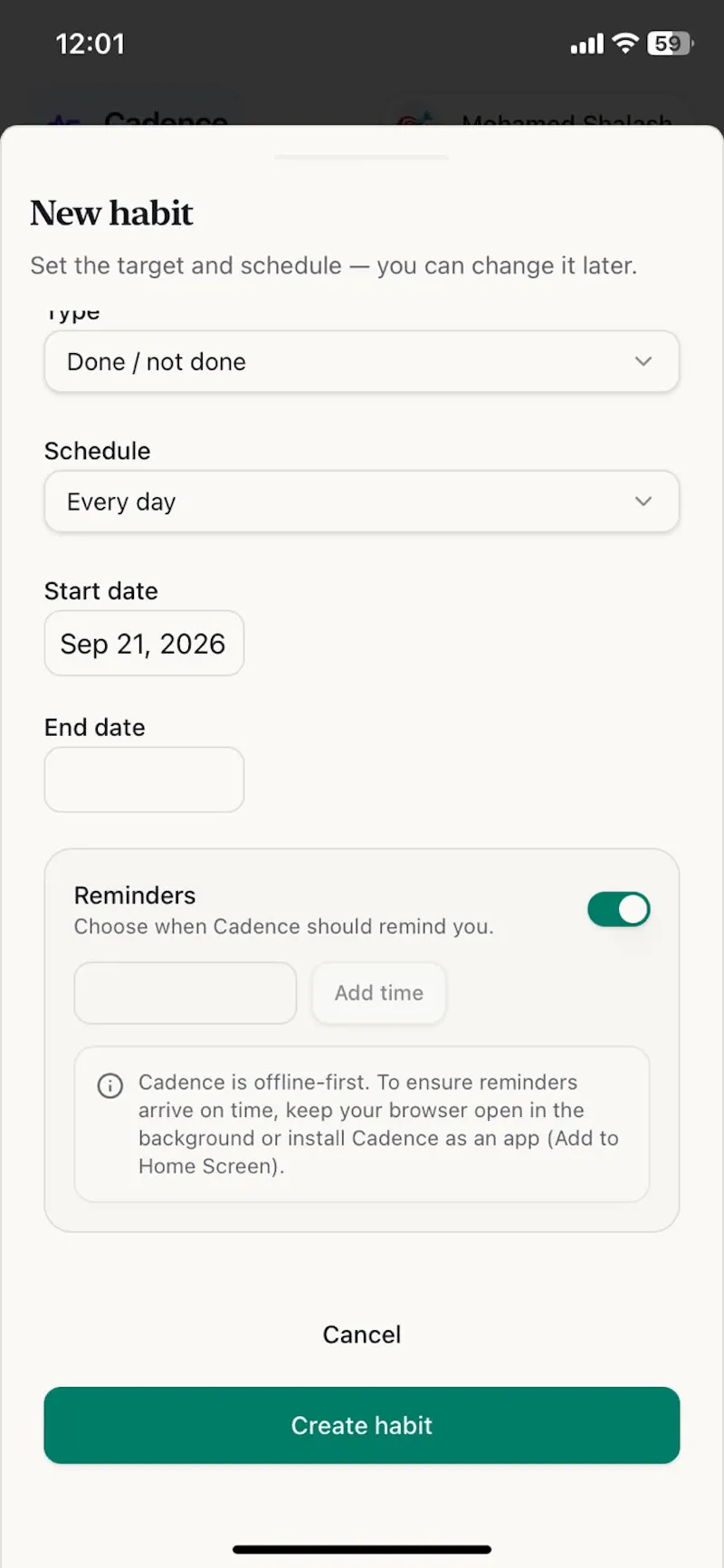 Cadence Habit Tracker screenshot 13