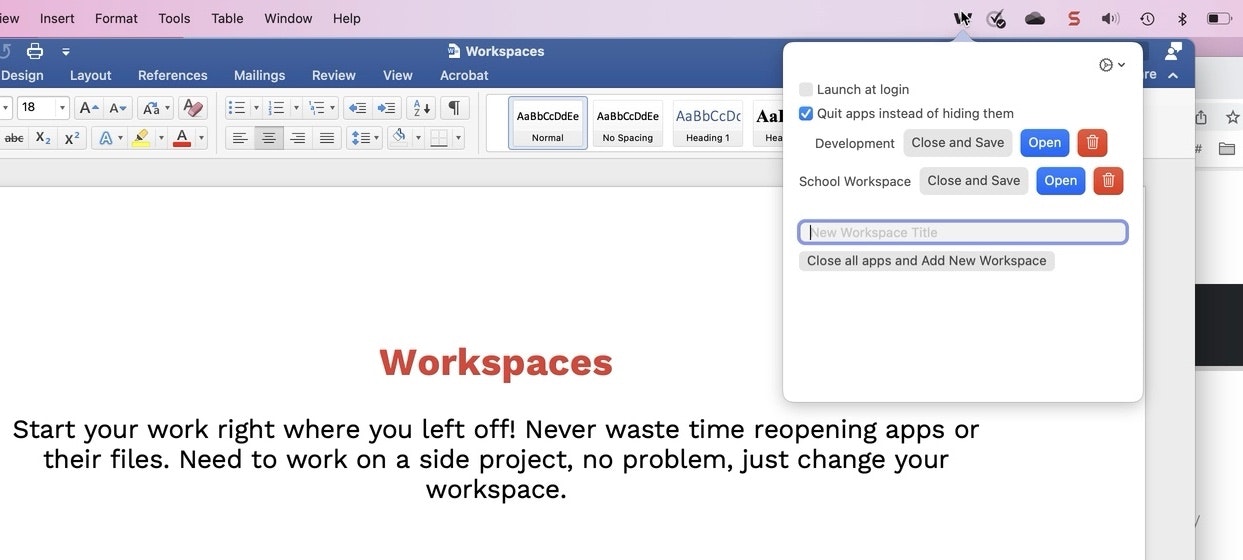 Workspaces