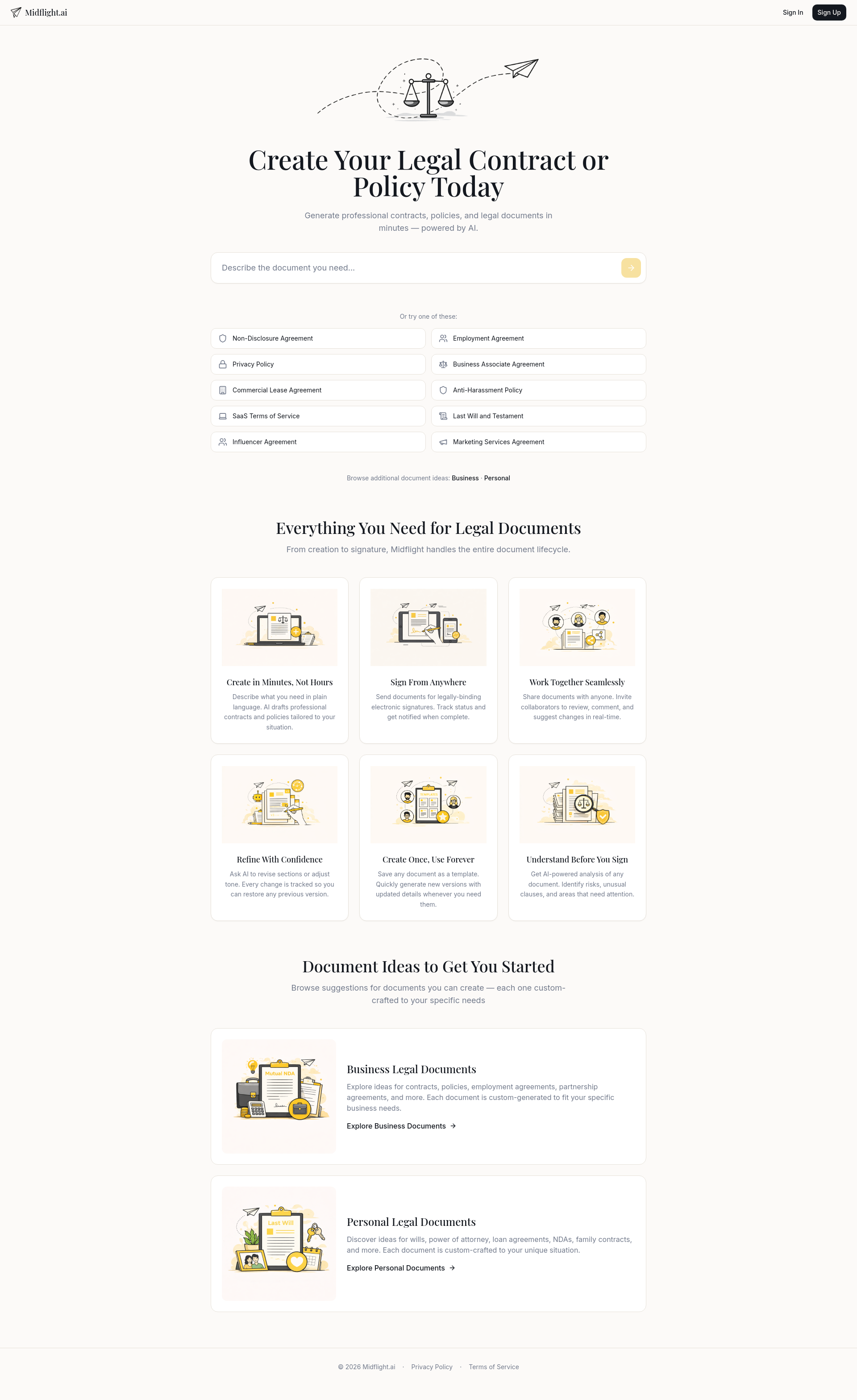 Midflight.ai - Main product screenshot demonstrating key features and user interface