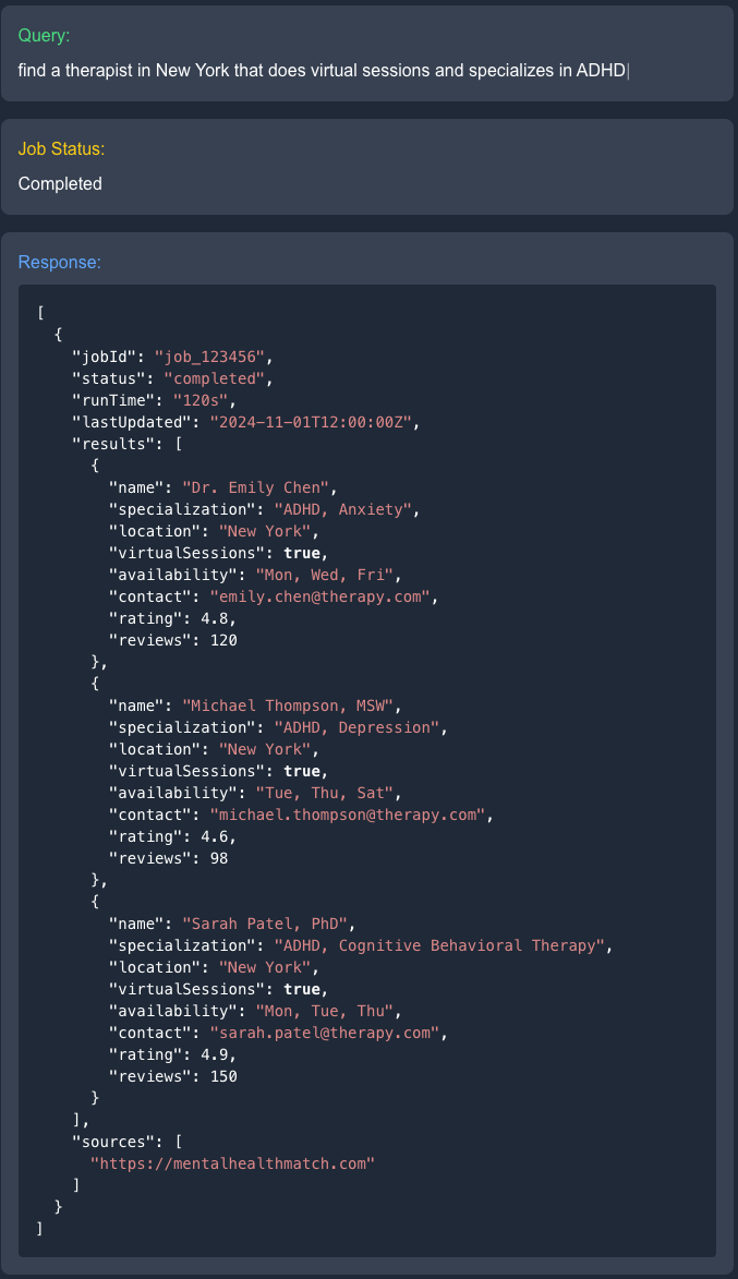 OneQuery.app - 단일 API 호출로 웹을 긁어 모으십시오 미디어 1